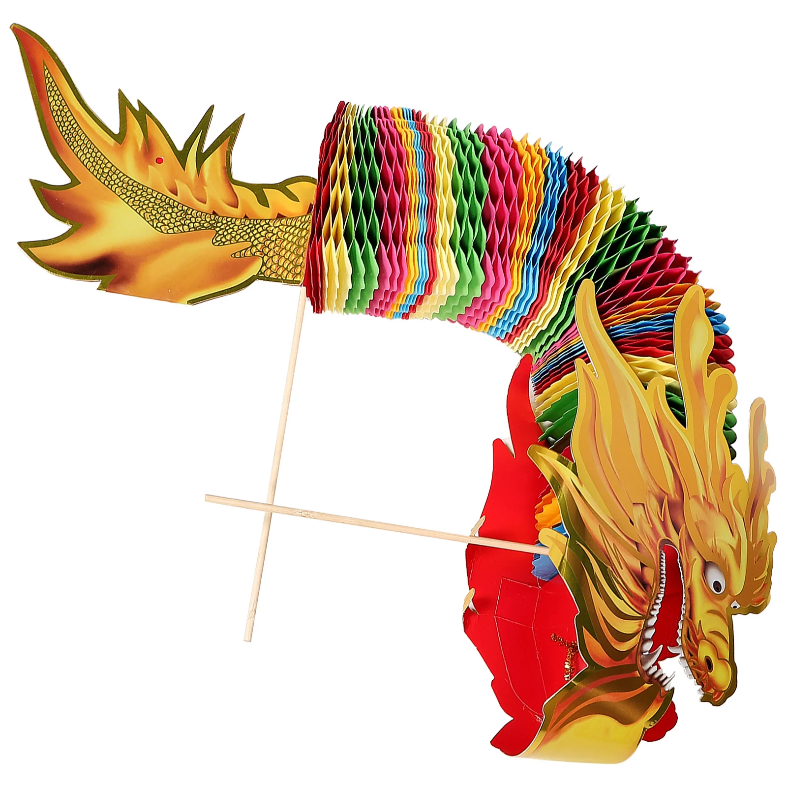 

H held Paper Dragon Decor 1.5M Chinese New Year Party Photo Props Lightweight Fun Toy Parent Child Interaction Gift Idea Dragon
