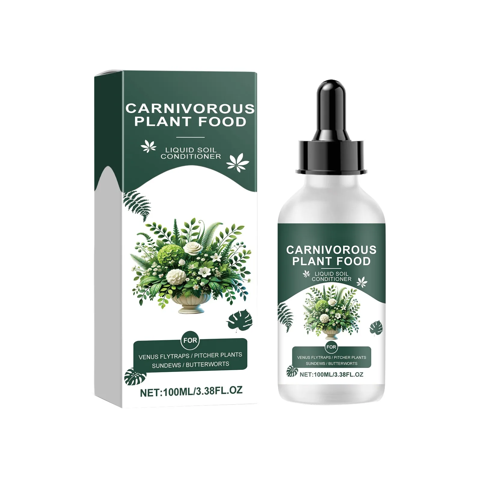 محلول مغذيات النباتات الاستوائية 100 مللي قطرات الأسمدة النباتية الاستوائية لنمو نباتات آكلة اللحوم السائلة