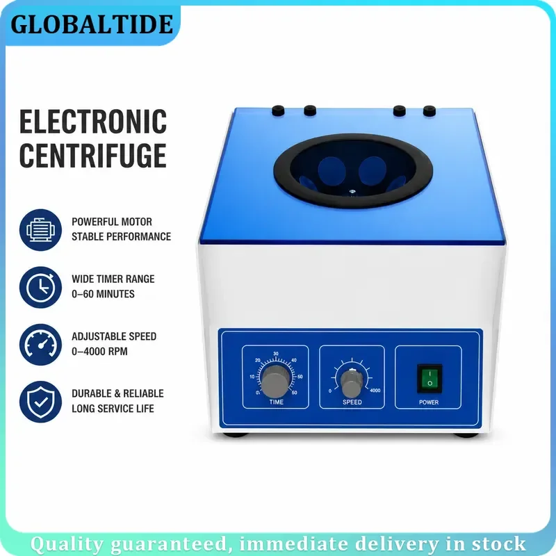 Laboratory Electric Centrifuge 50ml x 6 Tubes 4000rpm Blood Centrifugal Force 2770xg Adjustable Speed 0-4000rpm