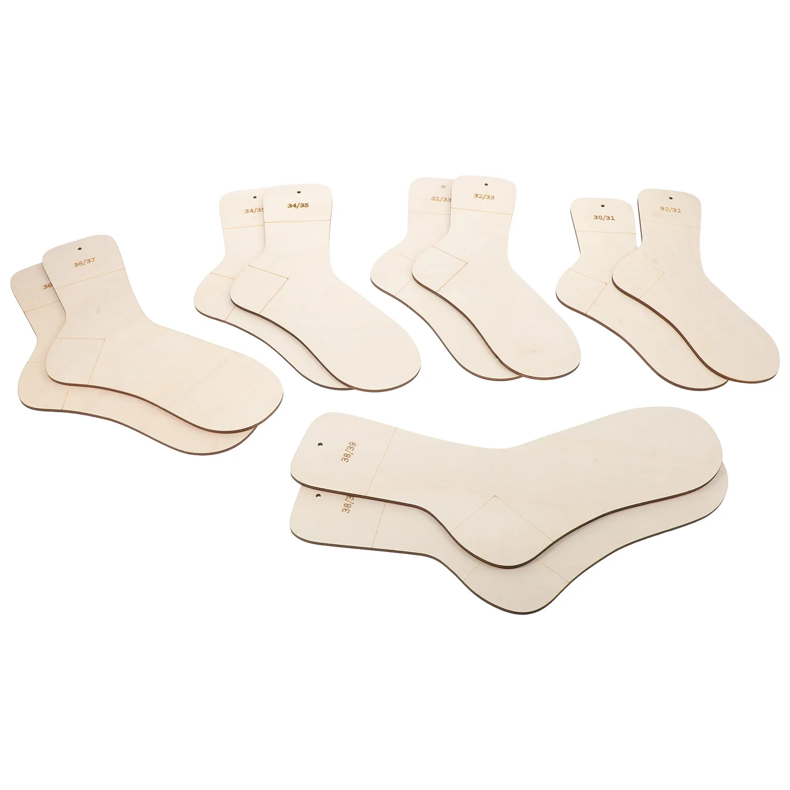 10Pcs Handmade Wooden Sock Blockers for Knitting - Natural Wood Sock Shaping Tools to Prevent Stretching Maintain Shape DIY