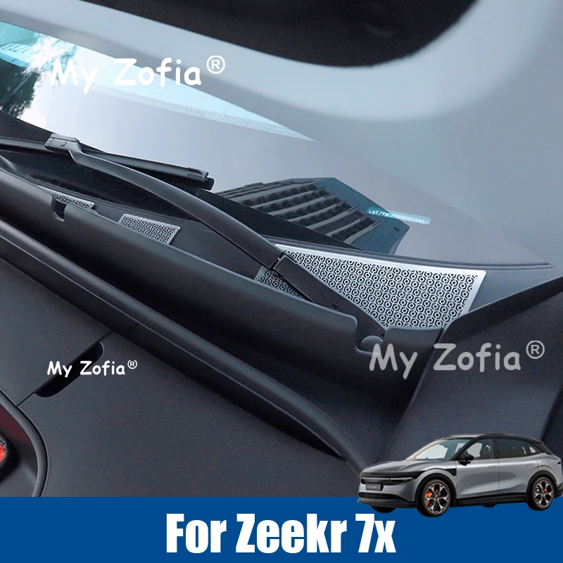

For Zeekr 7X 2025 2026 Front Covers Anti Dust Protector Stainless Steel Cover Trims Vent Outlet Shield Decorative Accessories