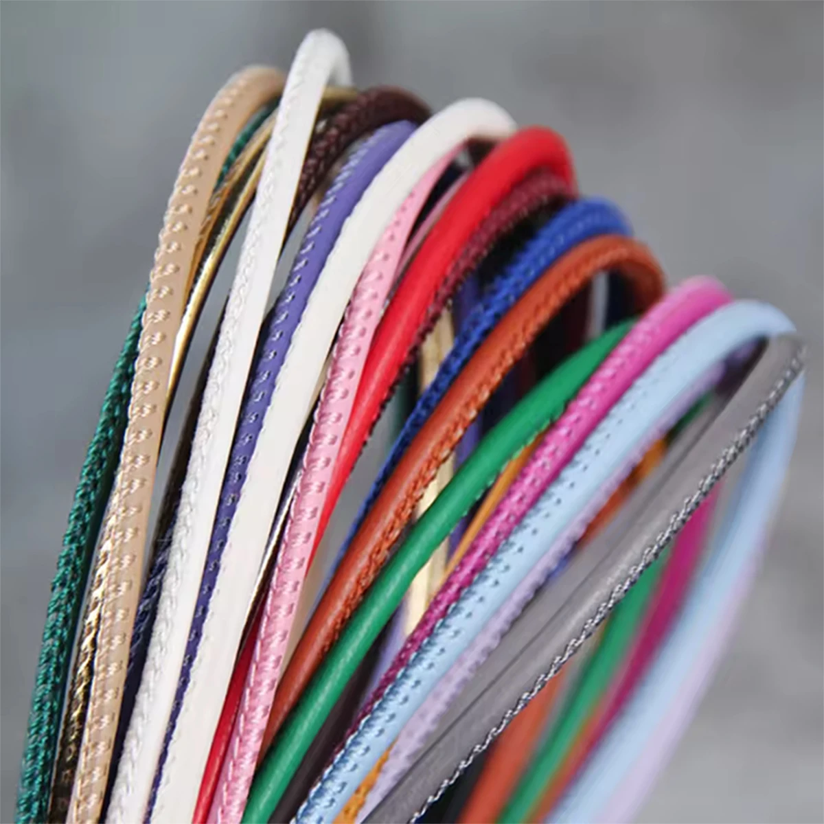 1/7meters 6mm Colorful Imitation Sheepskin Leather Strap Findings Faux Leather Cord String Rope DIY Necklace Bracelet Making