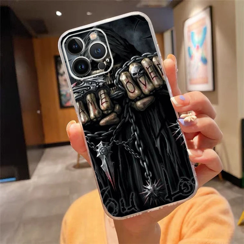 

Phone Case For iphone 17 Air 17 16 Pro Max 15 14 13 Pro Max 15 16 Pro 15Plus Grim reaper skull skeleton