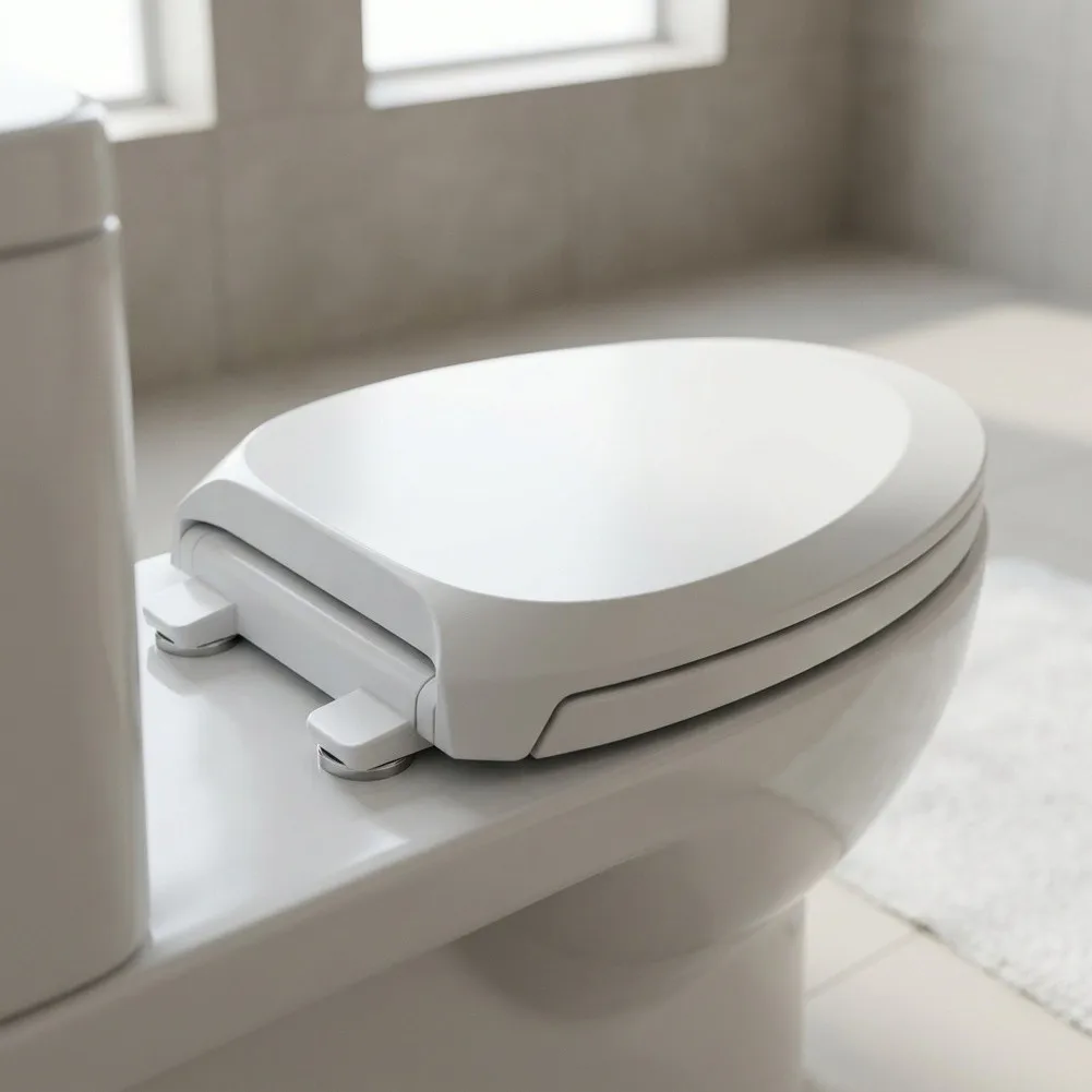 Slow Closing Hinge Assembly for Toilet Seat Compatible with 1150464-0 1109093-0 Plastic ABS Damping Kit 17.8cm