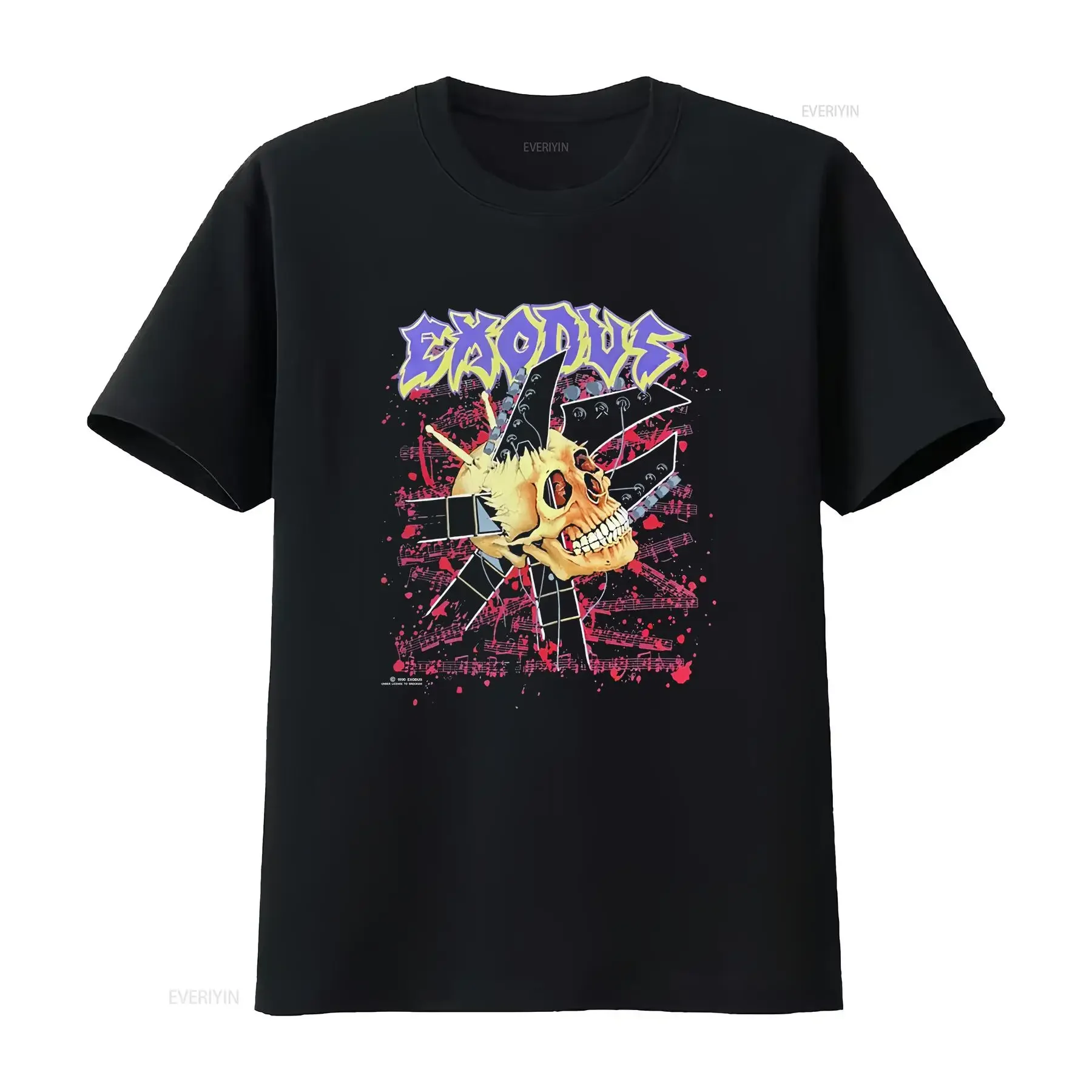 Retro Exodus Band Black Cotton All size S 5XL Fans T Shirt DS332 vintage Washed Top For Everyday Wear Breathable homme