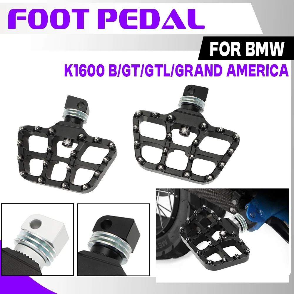 

Motorcycle Aluminum Foot Controls Foot Pegs For K 1600 GT k1600 gtl Passenger Rear Footrest For BMW K1600 B k 1600 Grand America