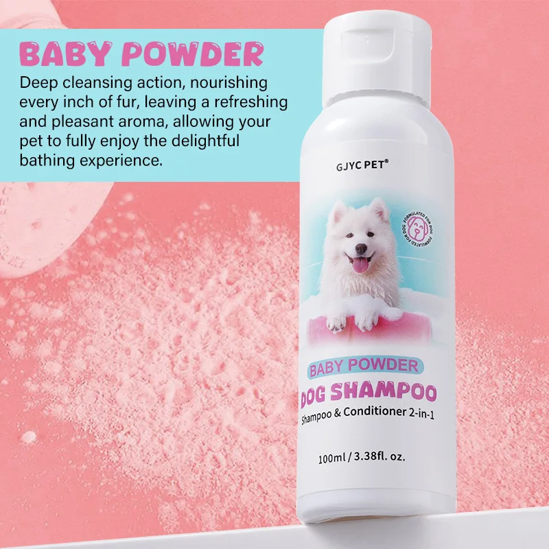 

100ml Pet Bathing Shampoo - Deodorizing Formula with Long-Lasting Powder Scent for Your Pet Fresh and Fragrant