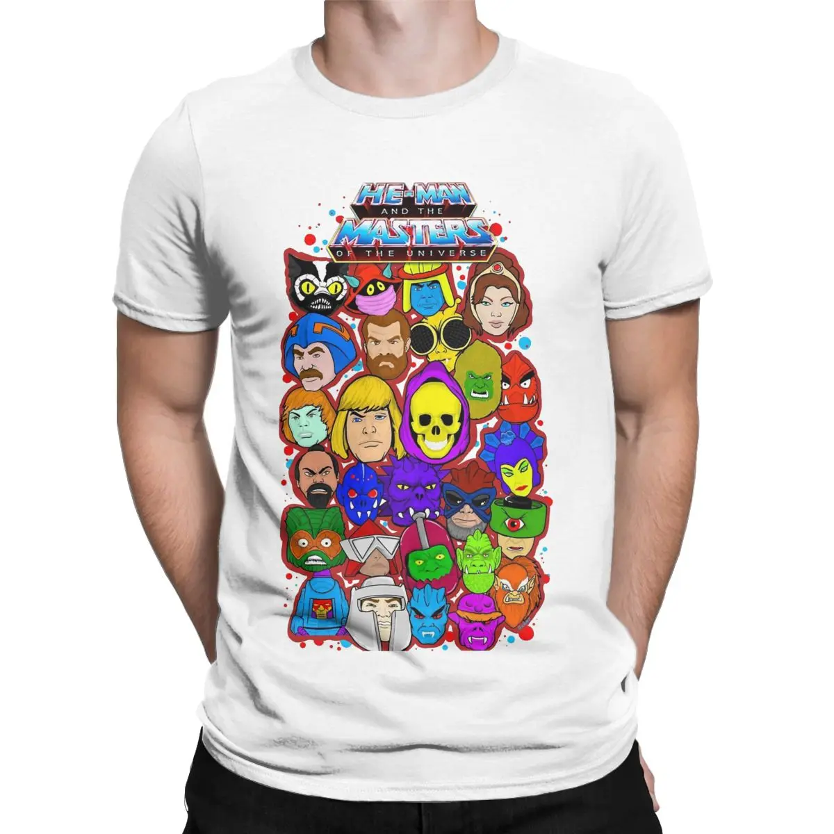 Summer Men Women\'s Vintage Heman Character Collage Shirt Apparel Masters of the Universe He-Man 100% Cotton T-shirt Clothing