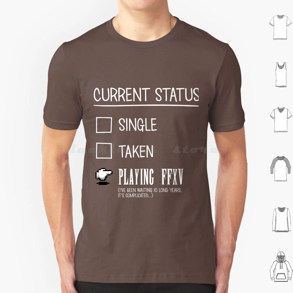 Camiseta Final Fantasy X, Sempre Jogando, Camiseta de algodão legal, FFXV, Final Fantasy, 15, Noctis, Prompto, Gladíolo, Ignis, 6XL