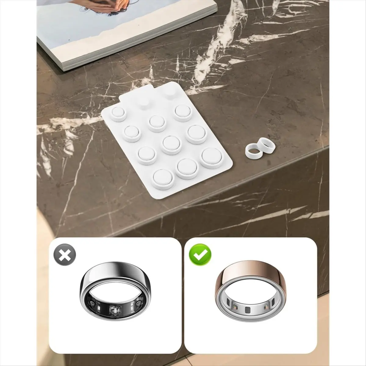 BHBL Smart Ring-Sizing Kit for Precise Fit (Sizes 4-15) -Professional Finger Measuring Tool for Health & Sleep Wearable Rings