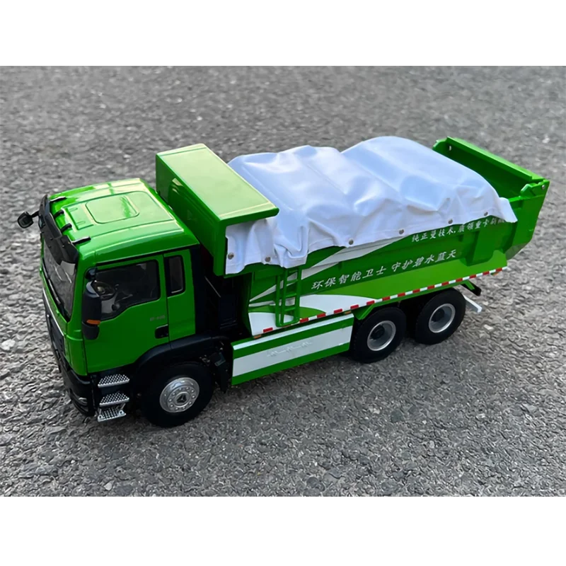 Diecast 1: 24 Scale China National Heavy Duty Truck Shandeka G7 Environmental Sanitation Transport Car Alloy Tipper Truck Model