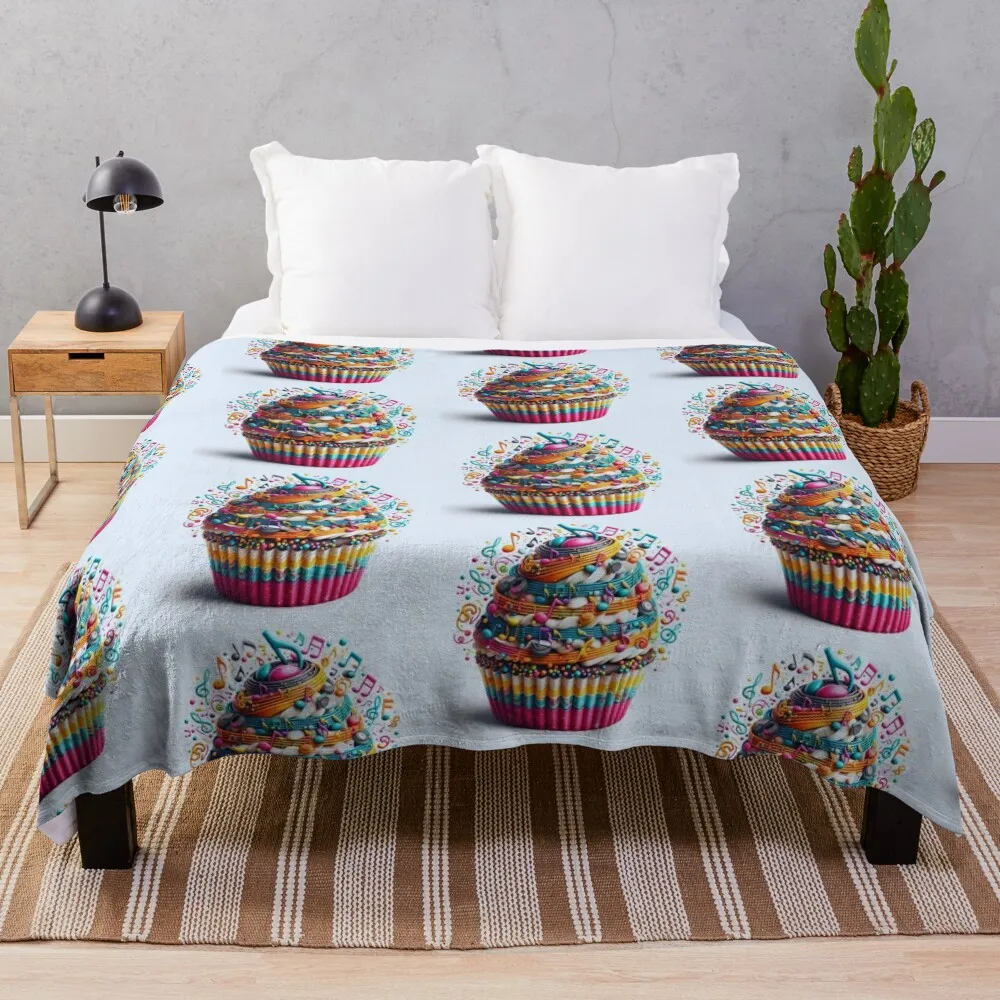 

Cupcake Beats Throw Blanket Quilt Bed linens Blankets