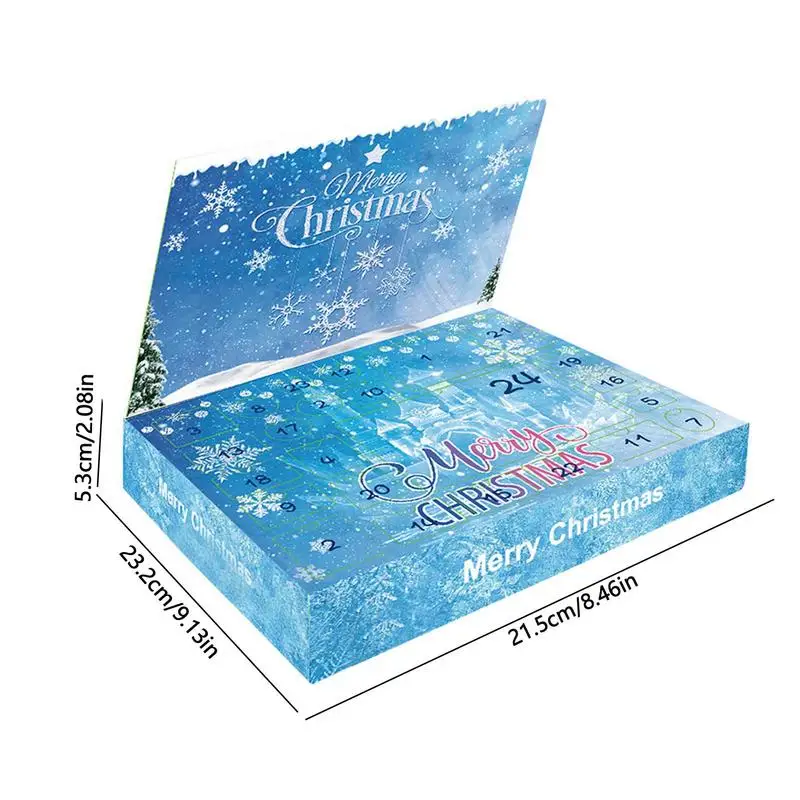 مجموعة مجوهرات عيد الميلاد المجيد للفتيات ، إكسسوارات فستان الأميرة ، صندوق هدايا CountdownGift 24 يومًا
