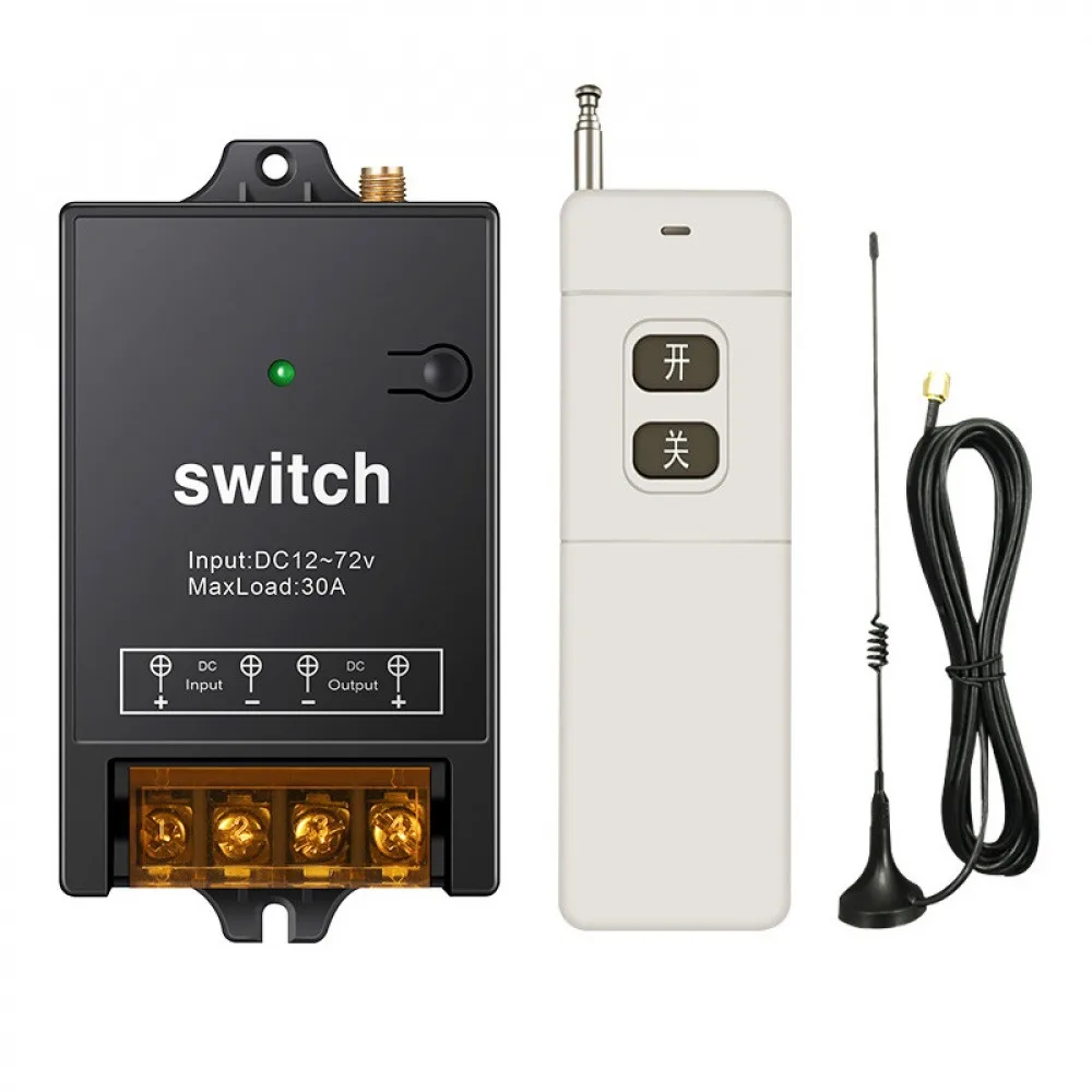 

DC12V-72V 30A Relay Wireless Remote Control Switch RF 433Mhz Transmitter On/Off 3 Modes Switch for Water Pump LED Lamp Motor