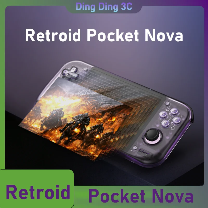 Retroid Pocket Nova Retro Handheld Game Console 4 And Half Inch 120Hz Amoled Snapdragon 8 Gen2 Ps2 Emulator Android Game Player