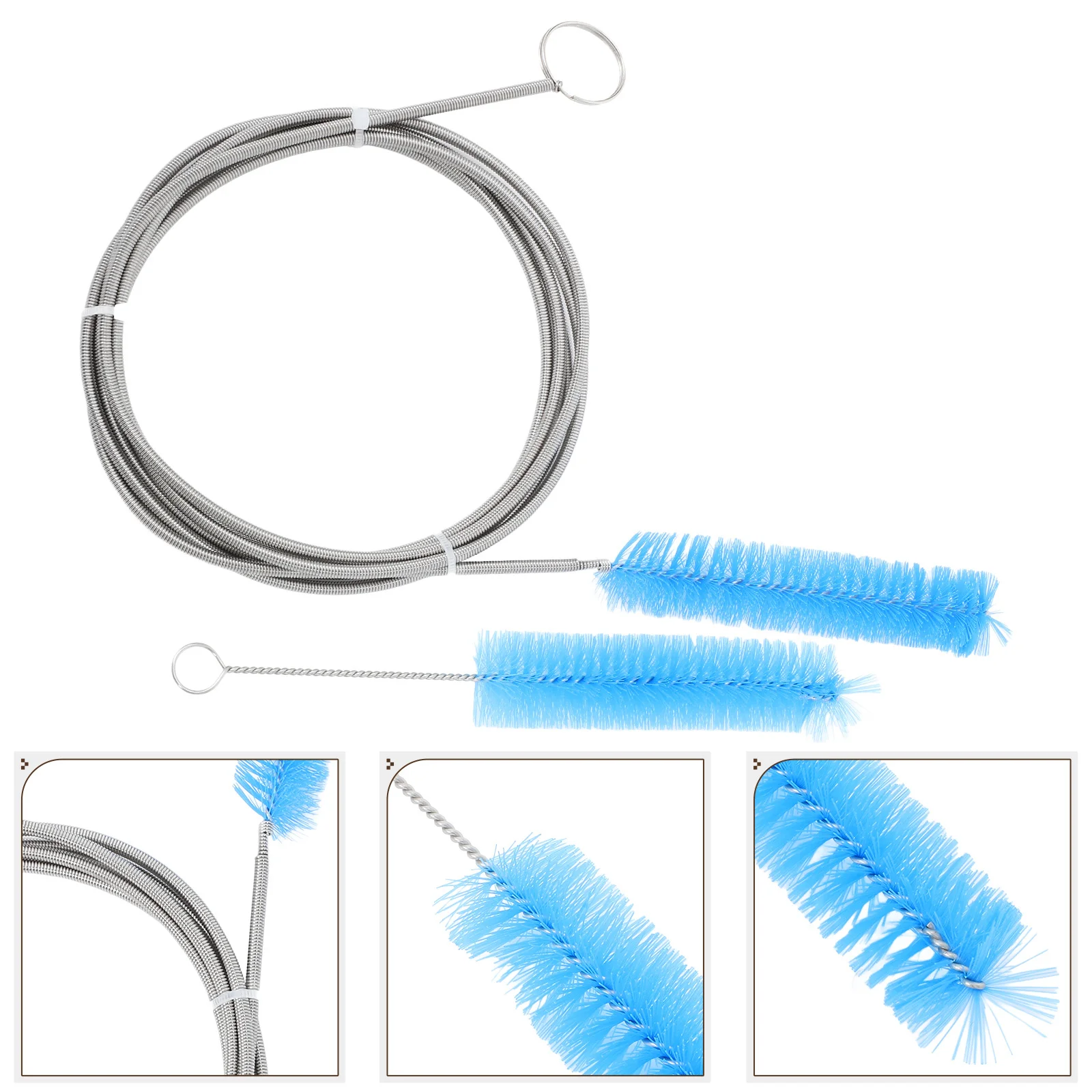 

2Pcs Flexible Hose Cleaning Brush Set Long Reach Tube Scrubber for Appliance Unclogging Travel Machine Mini Home Accessories