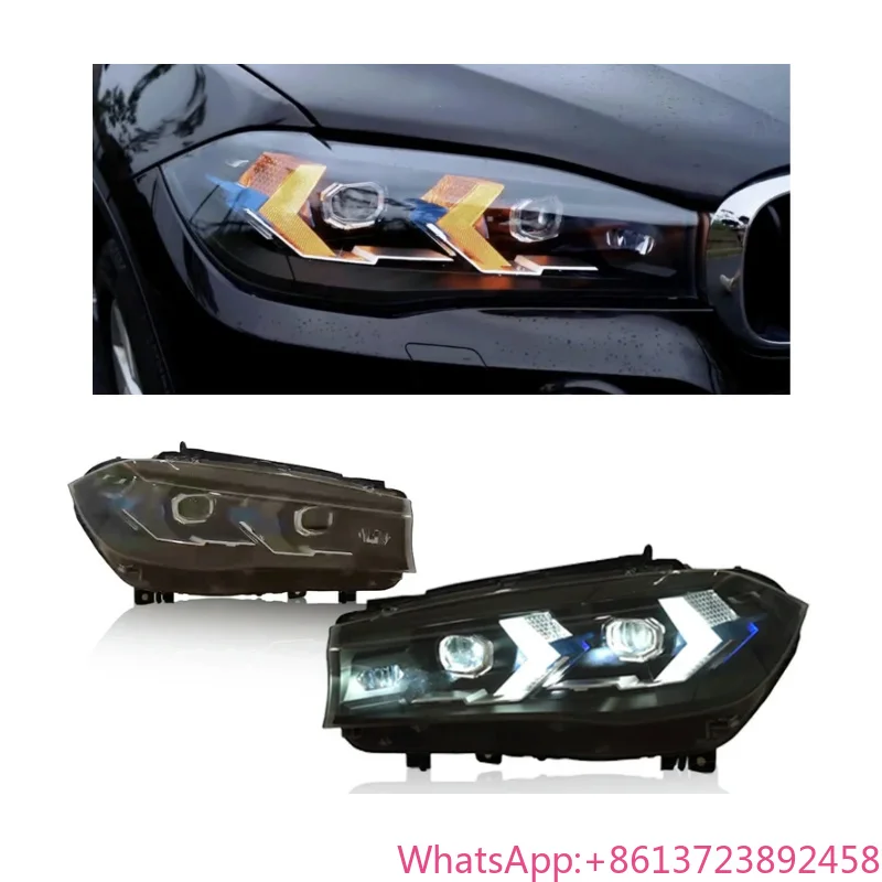 

X5 F15 Upgrade Headlight For BMW 2014-2018 X5 X6 LED Head Lamps DRL Dynamic Signal Projector Lens Front Lights Retrofit Modified