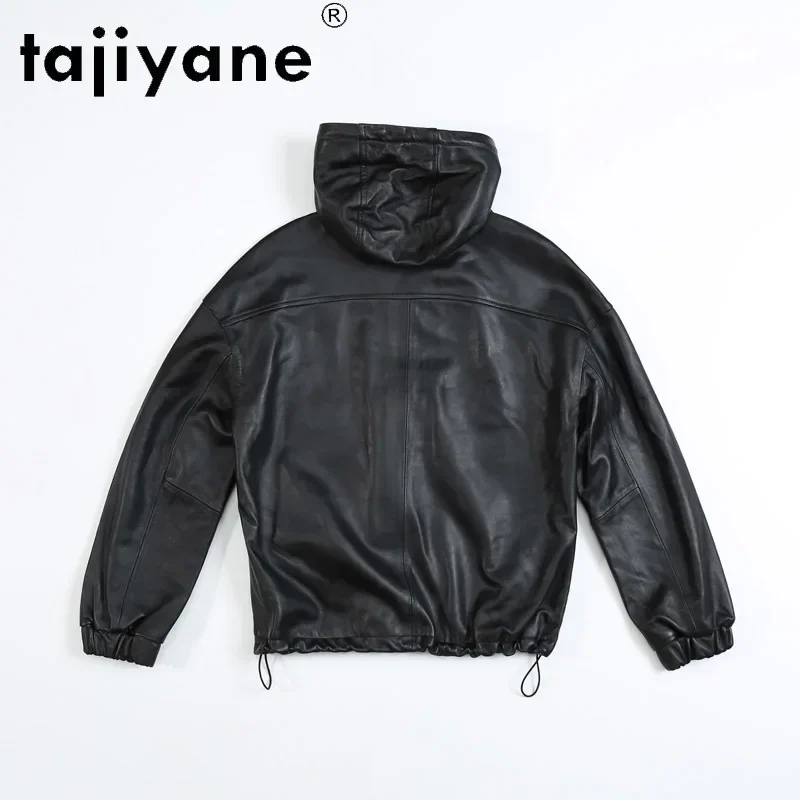 Tajeyane-Chaqueta de piel de oveja auténtica para mujer, abrigos de Cuero Genuino, chaquetas con capucha, Tops de alta calidad, TN2058