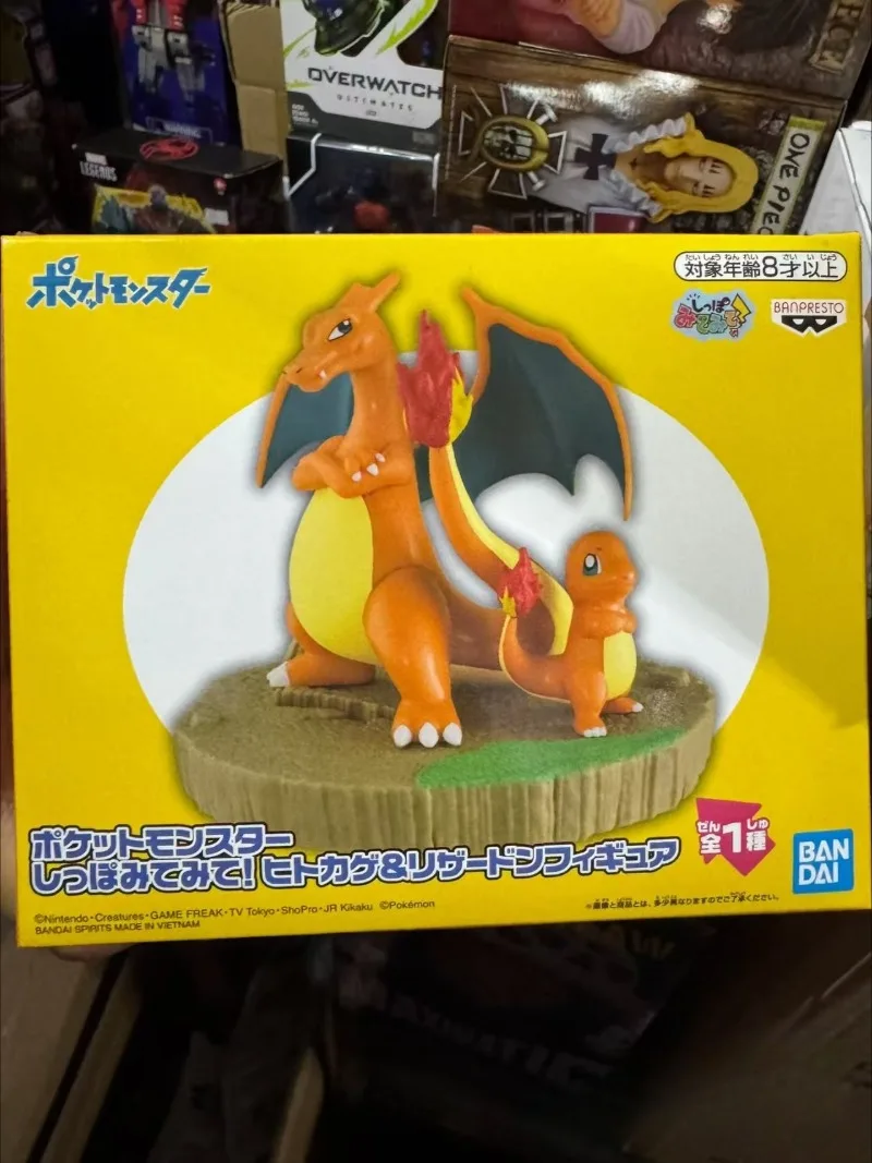 

In Stock Original Bandai Pokemon Anime Figure Charizard Charmander Action Figures Model Toys desktop Ornament Collectibles Gifts