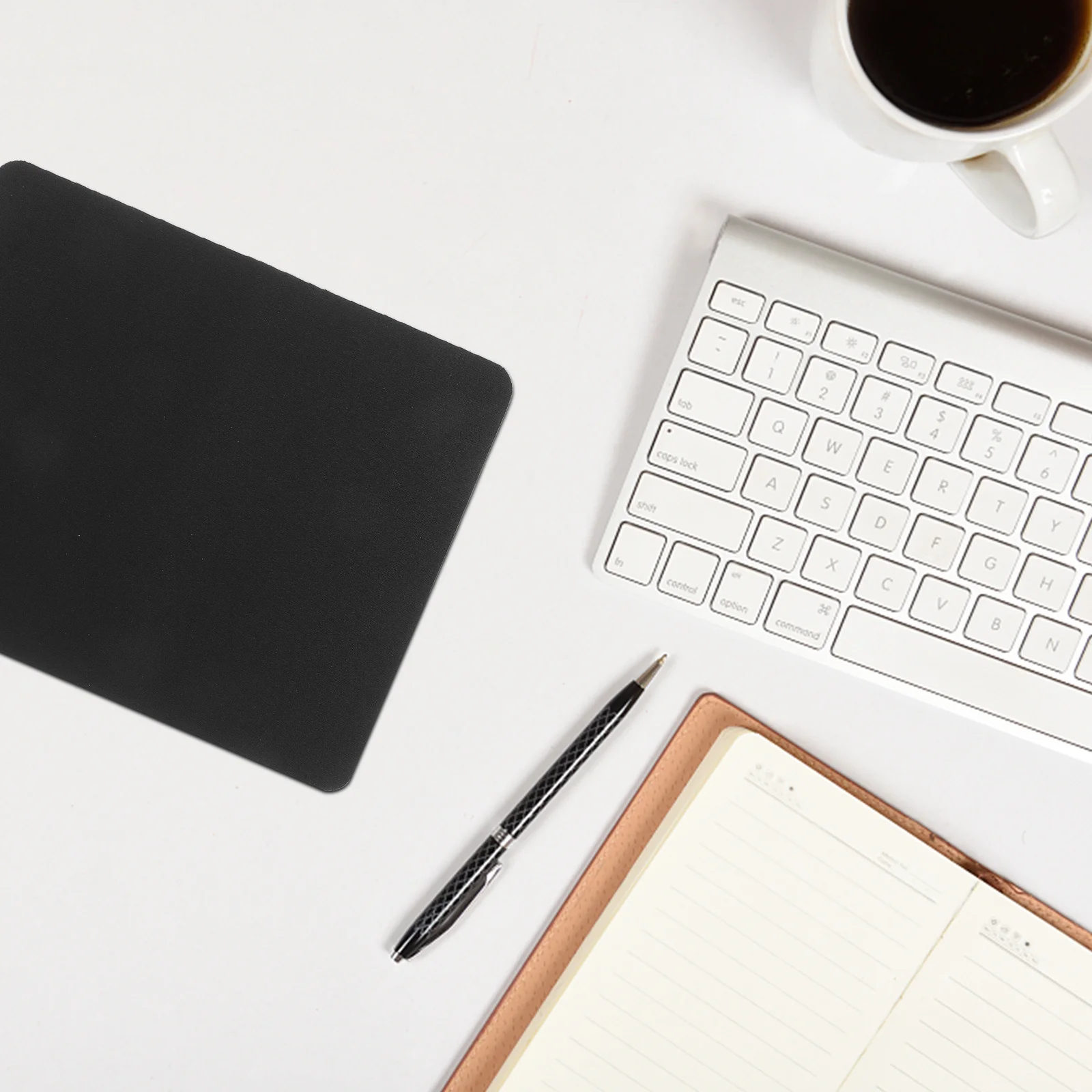 

Sleek Black Mouse Pad Ergonomic Non-Slip Rubber Base for Precision Tracking Gaming Laptop Desktop Portable Compact Table Mat