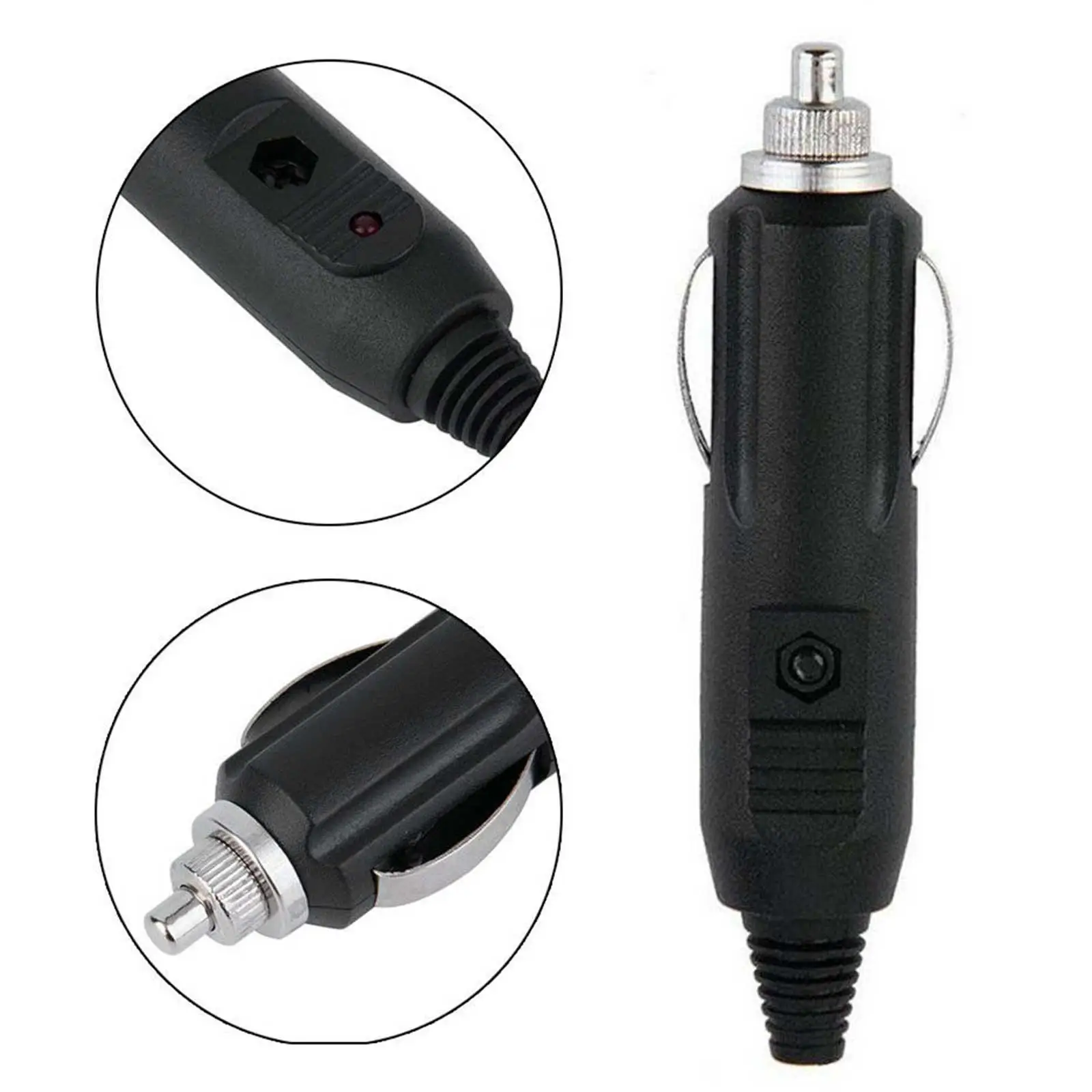 1PC 12V 24V Auto 20A Male Car Cigarette Lighter LED Socket Plug Connector Adapter For Car/Van Vehicle Motor Car Accessories