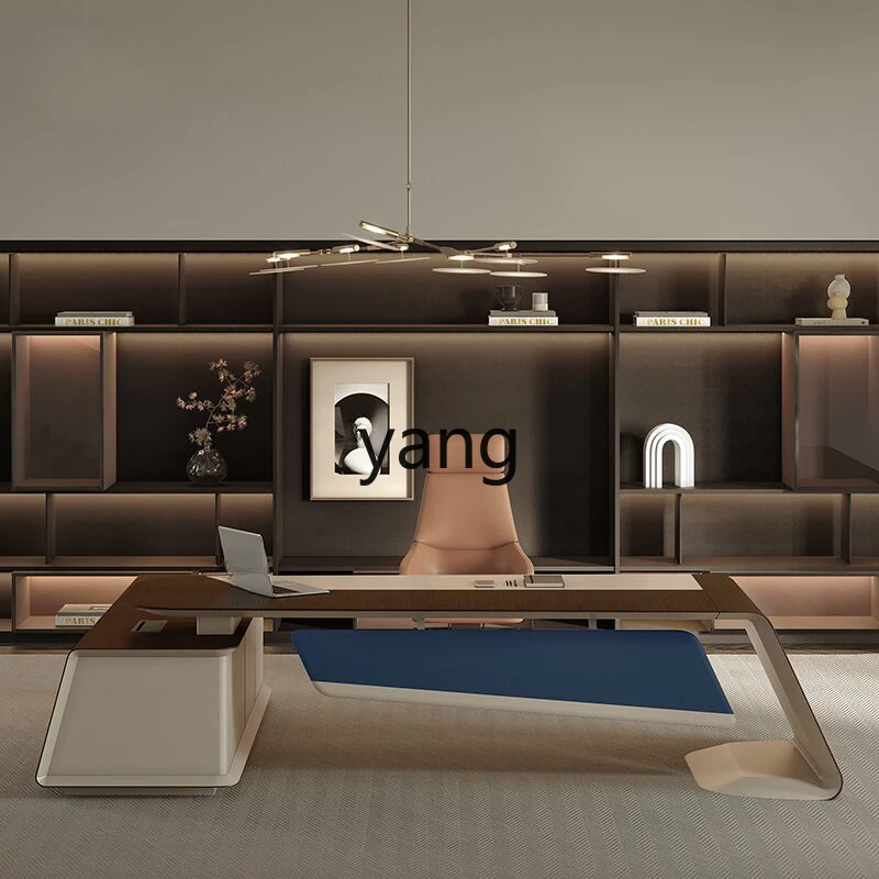 LTT high-end fashion desk simple modern manager chairperson table and chair combination