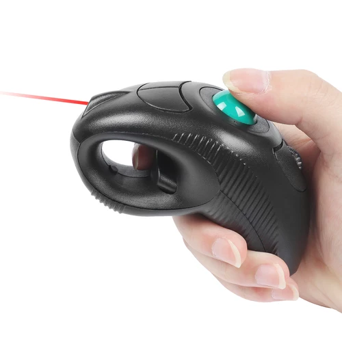 Ratón láser Trackball inalámbrico, 2,4 GHz, con cable, controlado por el pulgar, Digital, Vertical, USB, óptico, ergonómico, para PC, tableta y portátil