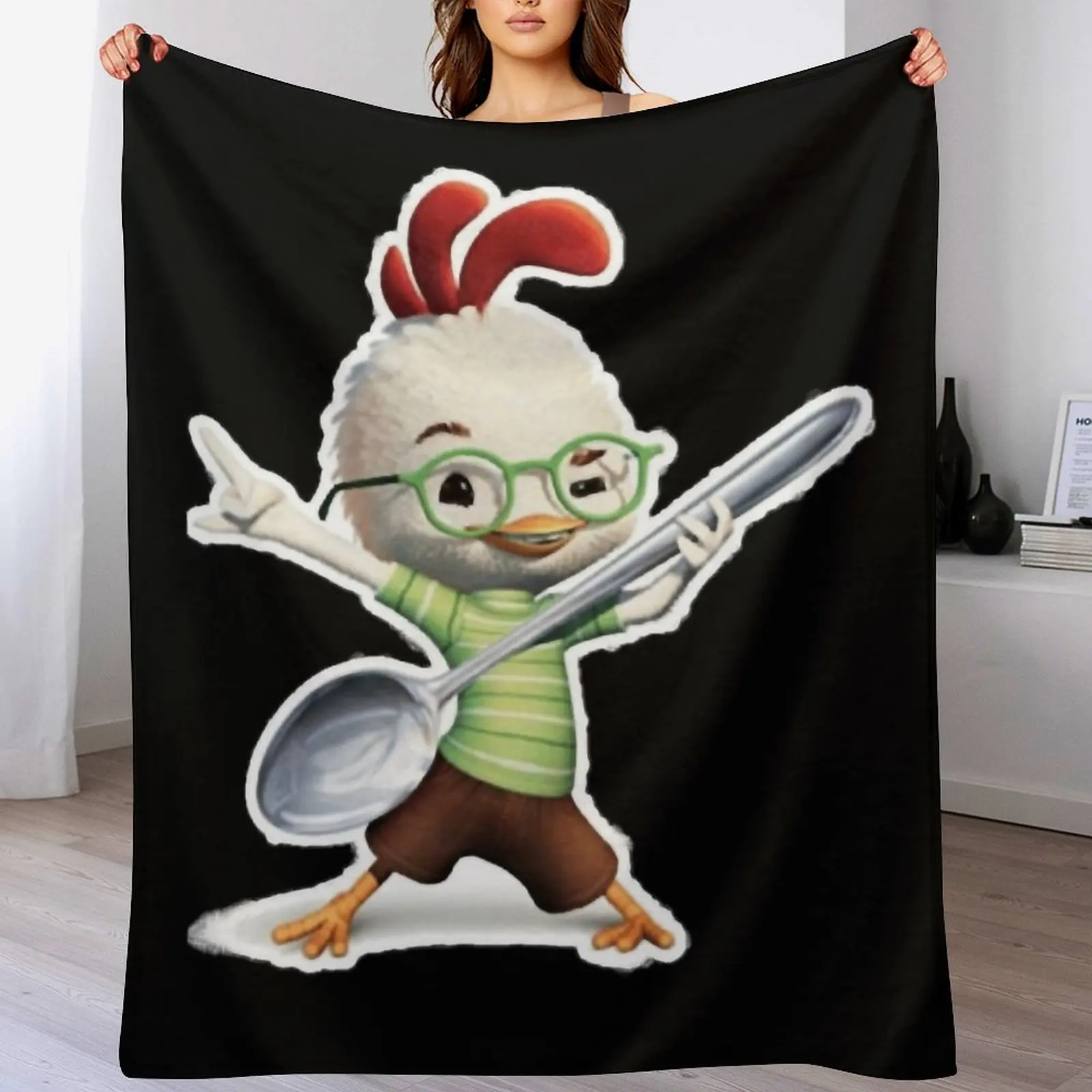 

Chicken Little Dancing Classic . Essential Throw Blanket Nap Camping Bed covers Blankets