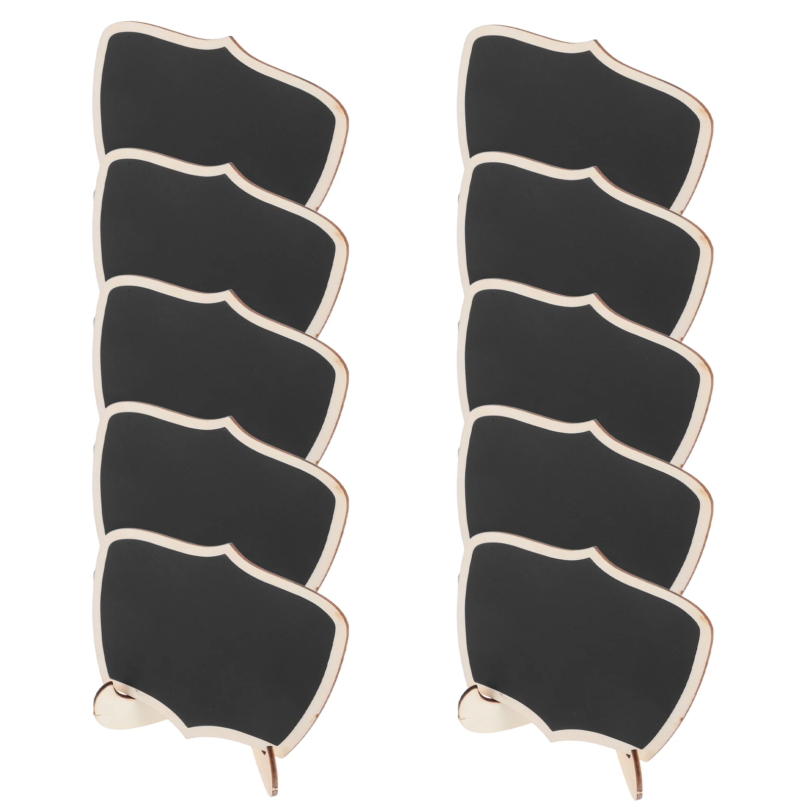 

10Pcs Multifunctional Wooden Mini Chalkboard Signs Food Display Tags For Parties And Wedding Tables