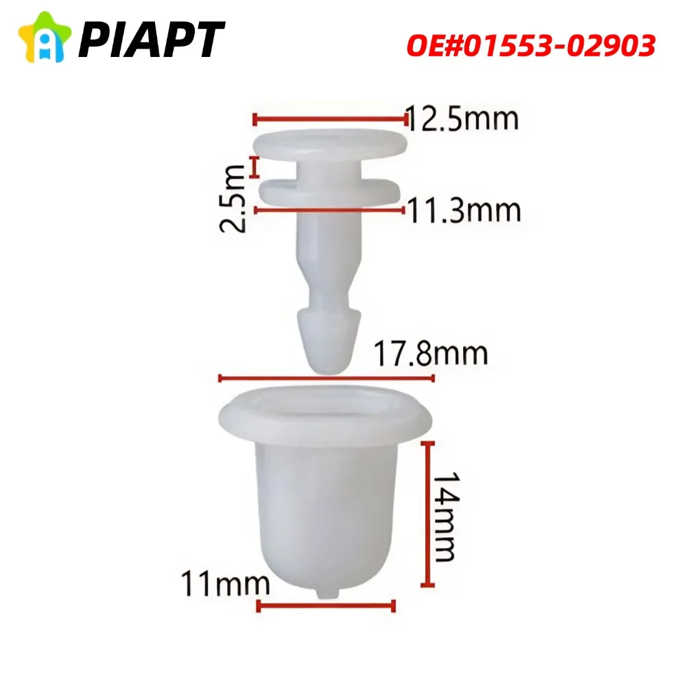 40SET OE# 01553-02903  White Wheel Arch Fender Flare Liner Clips  For Nissan Navara Patrol