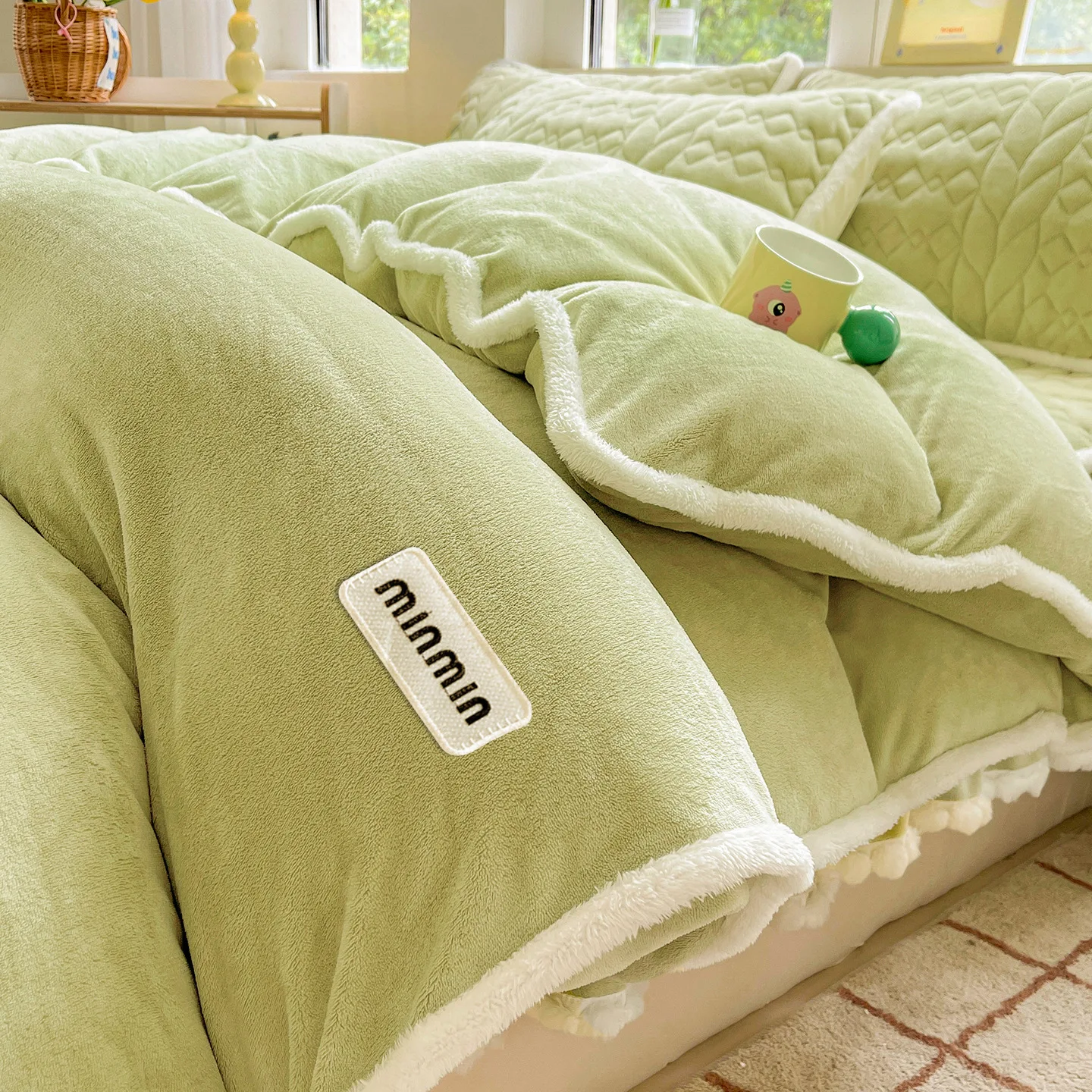 

1 шт., зимнее теплое пододеяльник Queen King, бархатные пододеяльники, серый, розовый, белый, одеяло, постельное белье 150x200 см, 200x230 см