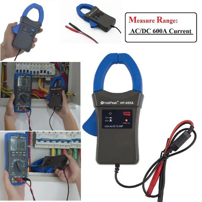 Multimeter Adapter AC/DC Clamp Adapter Current 600A DC Current Measurement Digital Multimeter ELECTRICAL HP-605A