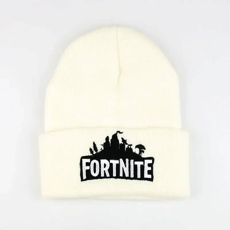 Fortnite czapki z dzianiny solidna śliczna czapka Anime Lady jesienne czapki damskie cieplejsza czapka męska czapka na co dzień
