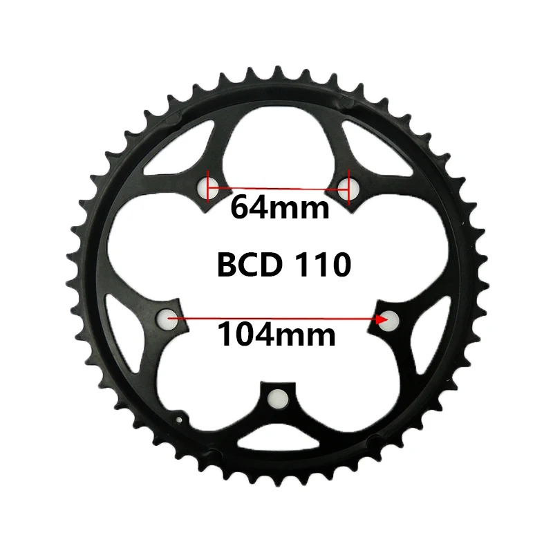 48T Road Bicycle Chain wheel 110BCD sprocket positioning variable speed folding bicycle steel chainring sprocket wheel bike part