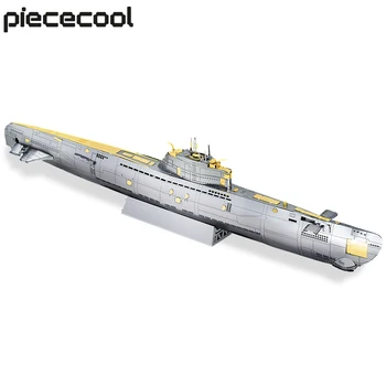 Piececool 3D Metal Puzzle Submarine Model Building Kits DIY Toy Adult Jigsaw Puzzles Brain Teaser for Teenager