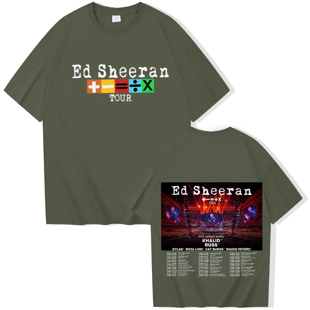 Ed Sheeran Mathematics Tour Time 2024 T-Shirts Ed Sheeran Black Shirts Unisex