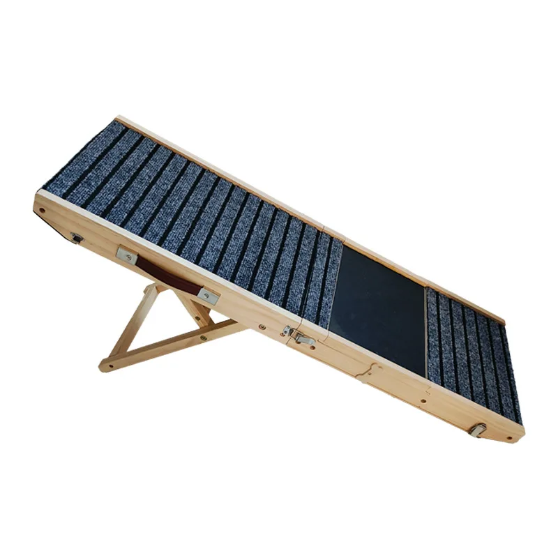 

Wooden Foldable Dog Ladder Home Portable Pet Ladder Up and Down Bed Senior Dog Slope Sub