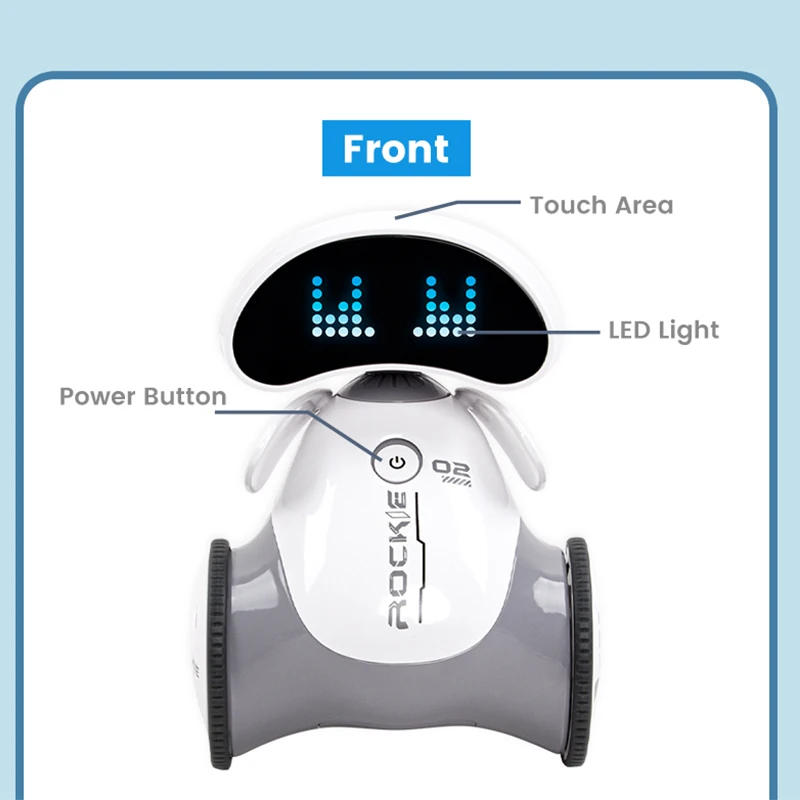 Emo robô rc inteligente sensor de toque infravermelho 2.4g programação sem fio robo controle remoto robô brinquedos para meninos meninas