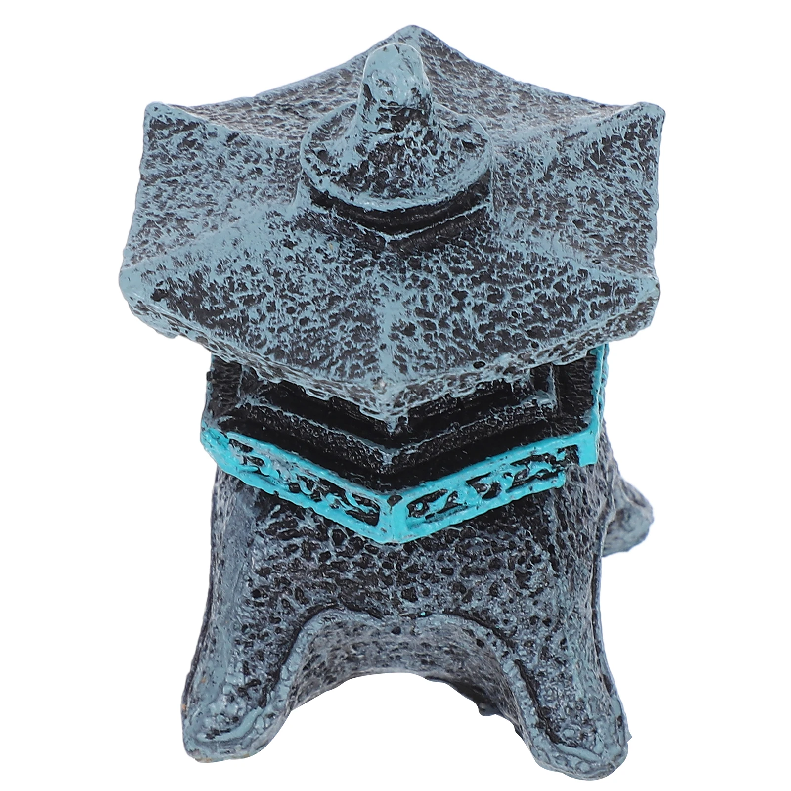 

Stone Lantern naments Durable Resin Miniature Pavilion Model Japanese Fish Tank Decor Asian Garden Decorations Tabletop Lanterns