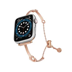 Suitable for AppleWatch strap iWatch 3/4/5/6/7/8SE metal knot bracelet strap