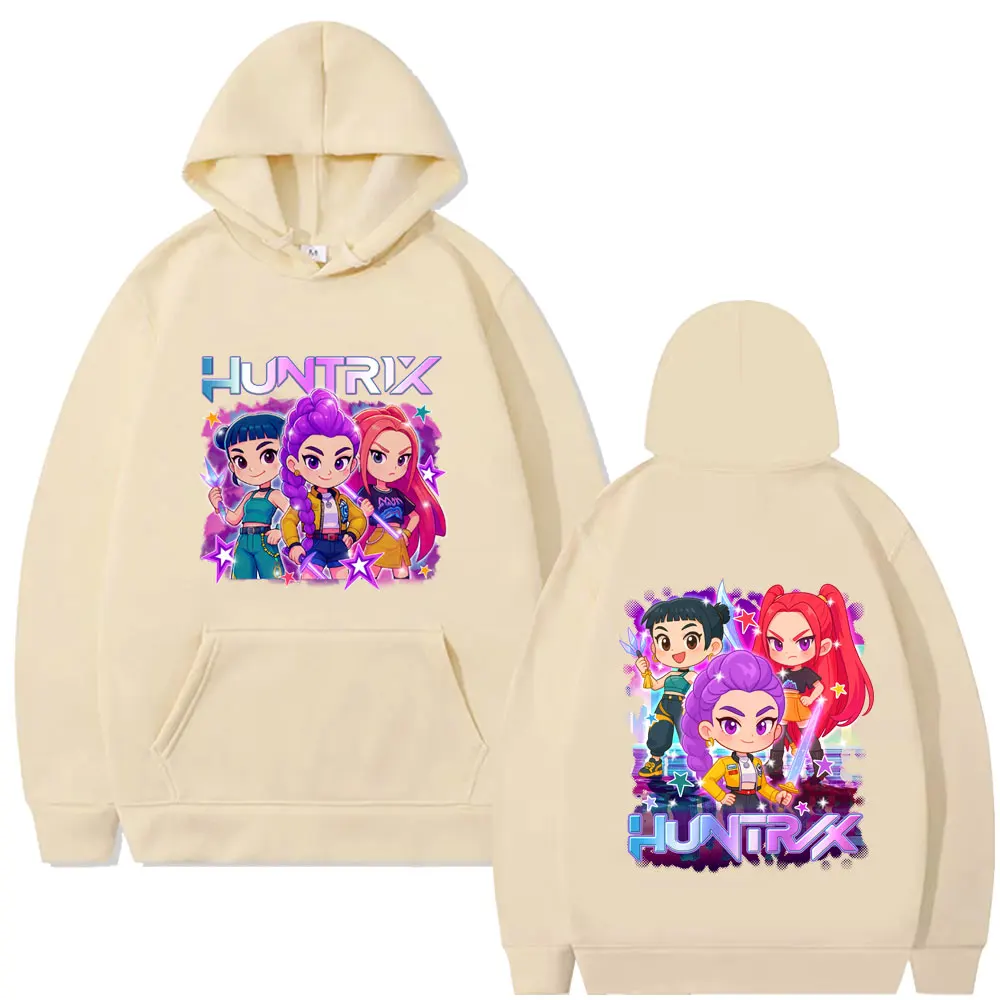 Movie KPop Demon Hunters Rumi Mira Zoey Graphic Print Hoodie Men Women Fashion Casual Oversized Sweatshirt Male Fleece Hoodies