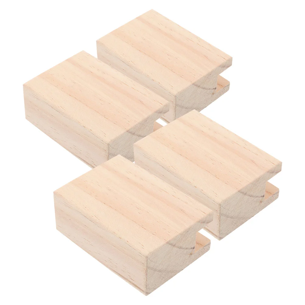 4 Pcs Mattress Lifter Bed Raiser Furniture Risers Wooden Table Leg Support Block Desk Extender Couch Feet Bed Legs