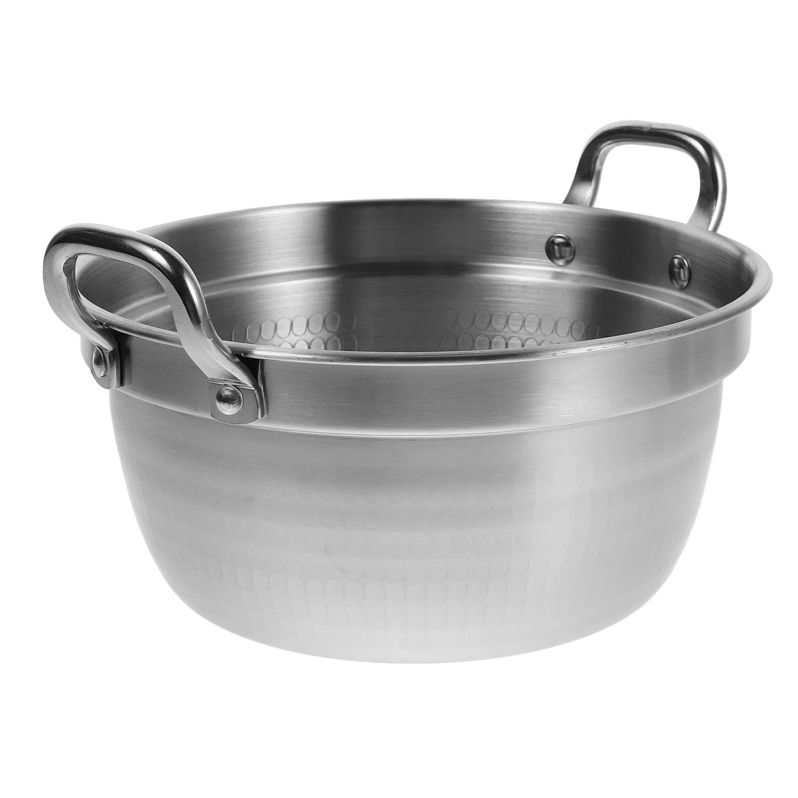 

Stainless Steel Ramen Pot Double Handle Korea Noodle Pot 19cm Fast Heating Soup Sauce Pasta Camping Cooking Camp Cooking Set