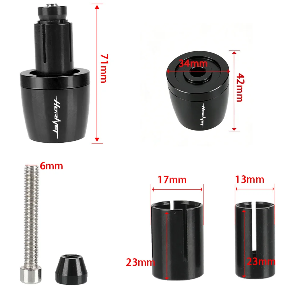 For HONDA CB750 CB 750 HORNET 750 2023 2024 2025 2026 2PCS Motorcycle CNC Handle Bar Handlebar Grips Cap End Handle Plugs Cap