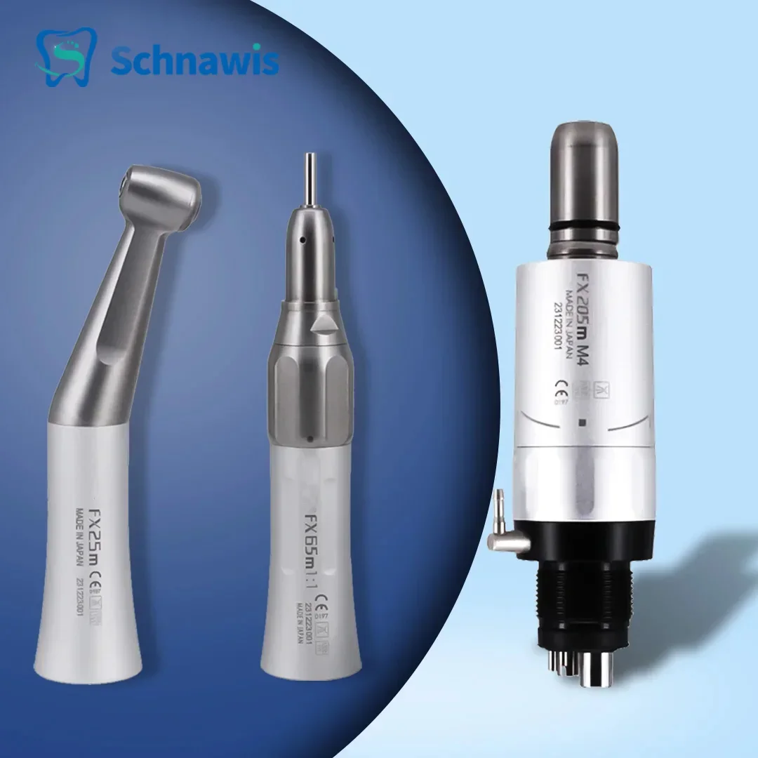 FX25 FX65 Dental 1:1 Direct Drive Contra Angle Low Speed Handpiece Mini Head Dentistry Against Contra Angle Polishing Tools