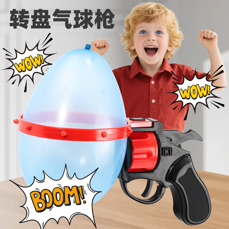 Russian roulette balloon gun party prank water gun toy trick revolver