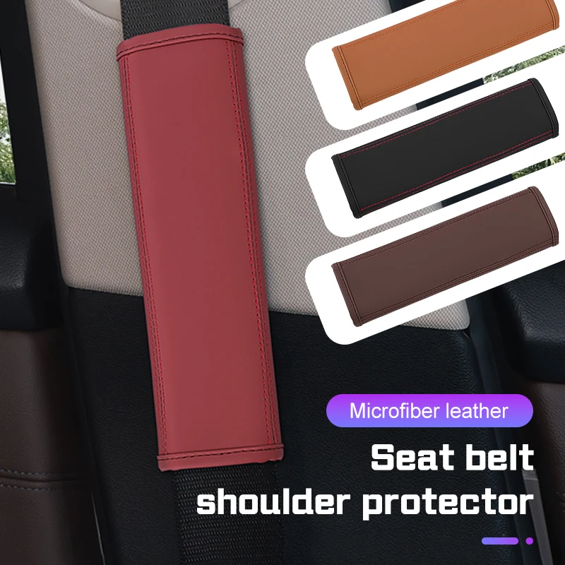 

Car Shoulder Protector Pad Leather Safety Belt Cover For Audi A3 A4 A5 B8 8P B9 8V B6 B7 A1 A6 C6 Q3 Q5 C7 8I Auto Accessories
