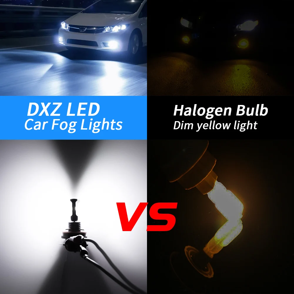 2/4 PCS H7 LED Headlight Bulbs High Low Beam 6000K Super White Lights Car Fog Lights Auto DRL H4 H8 H8 H11 Cob Chips 12V 24V 80W image 3