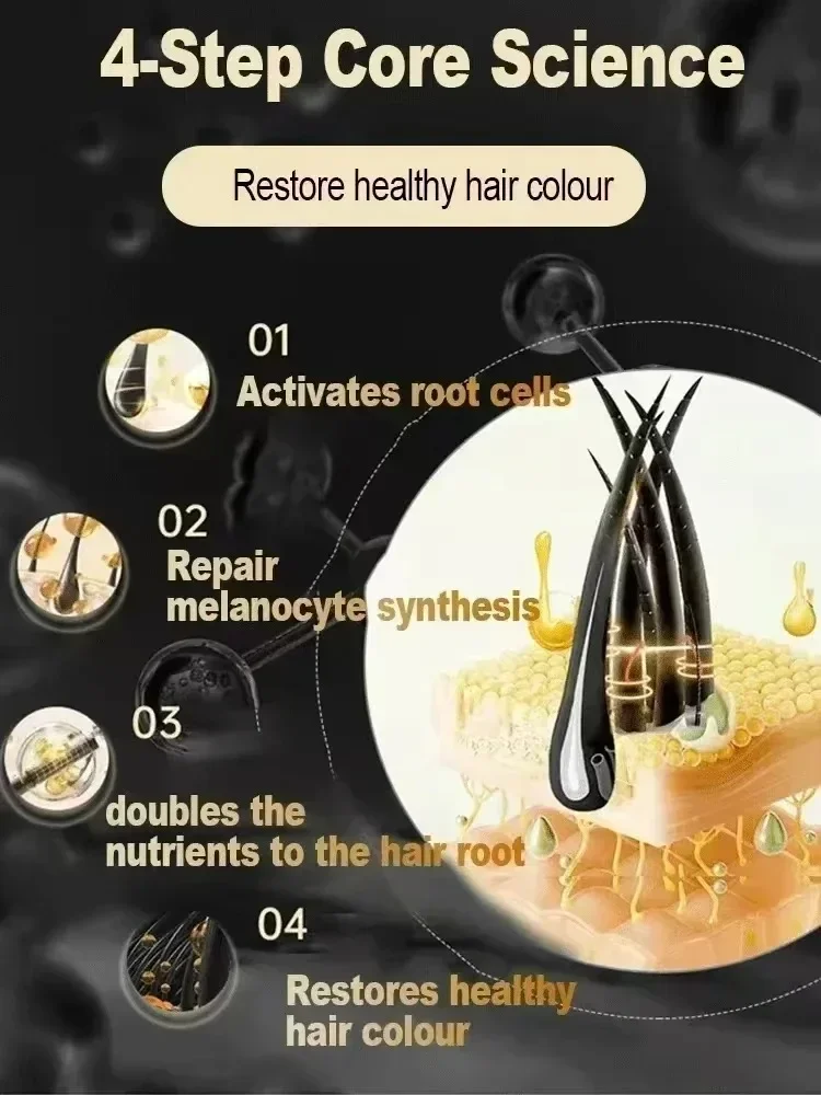 White Hair Killer, removes gray hair and restores natural color within 7 days