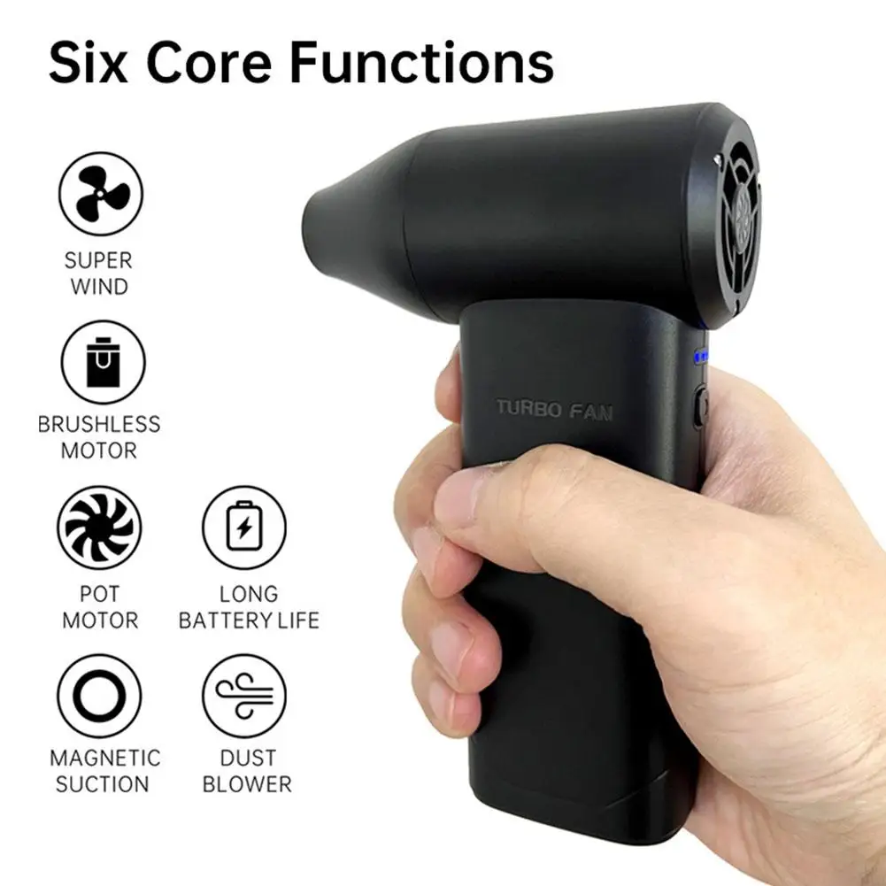 

Powerful Camping Fan Outdoor Portable Brushless Motor MPH 129 Cleaning High-Speed Tool Blower Air Handheld Multi-Surfacing O5B3